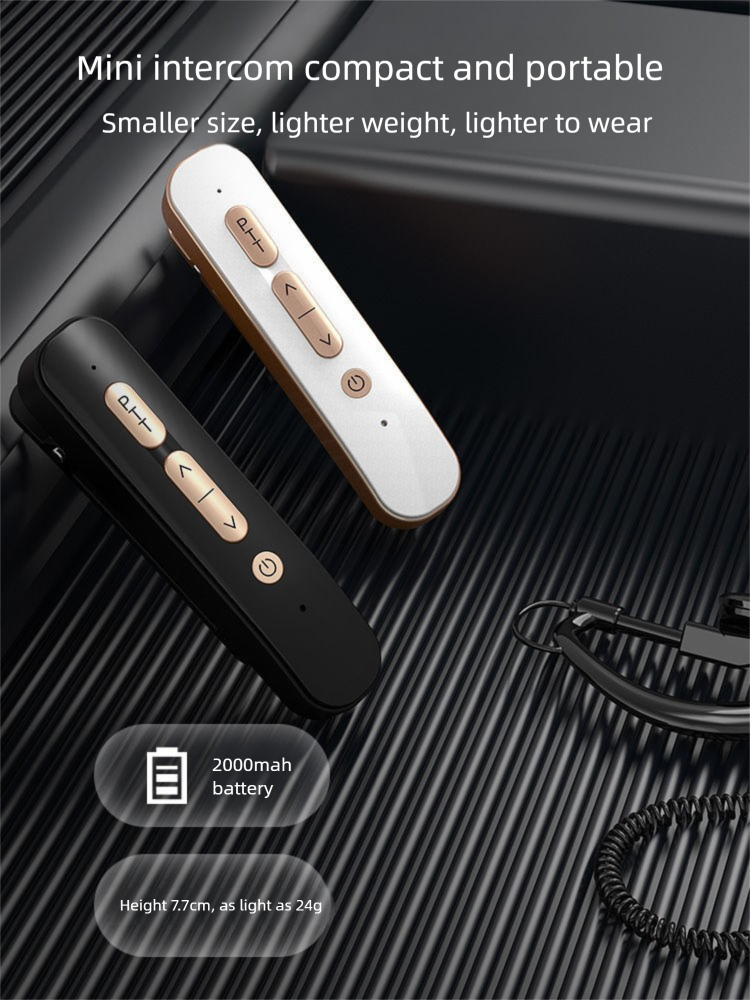 Mini auricolare walkie-talkie in miniatura per parrucchiere, salone di bellezza, ristorante, portatile, wireless, piccola coppia_voghion.com