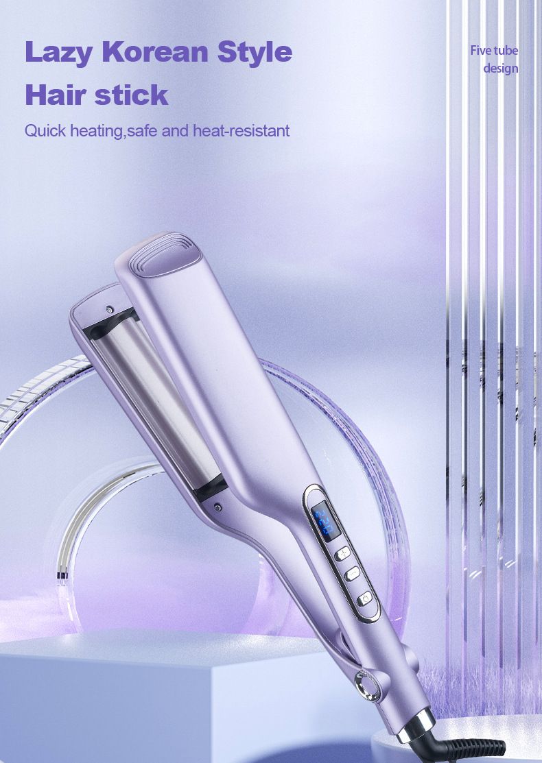 New Egg Roll Water Wave Three Tube Perm Lazy Home Curling Iron Accepted_voghion.com
