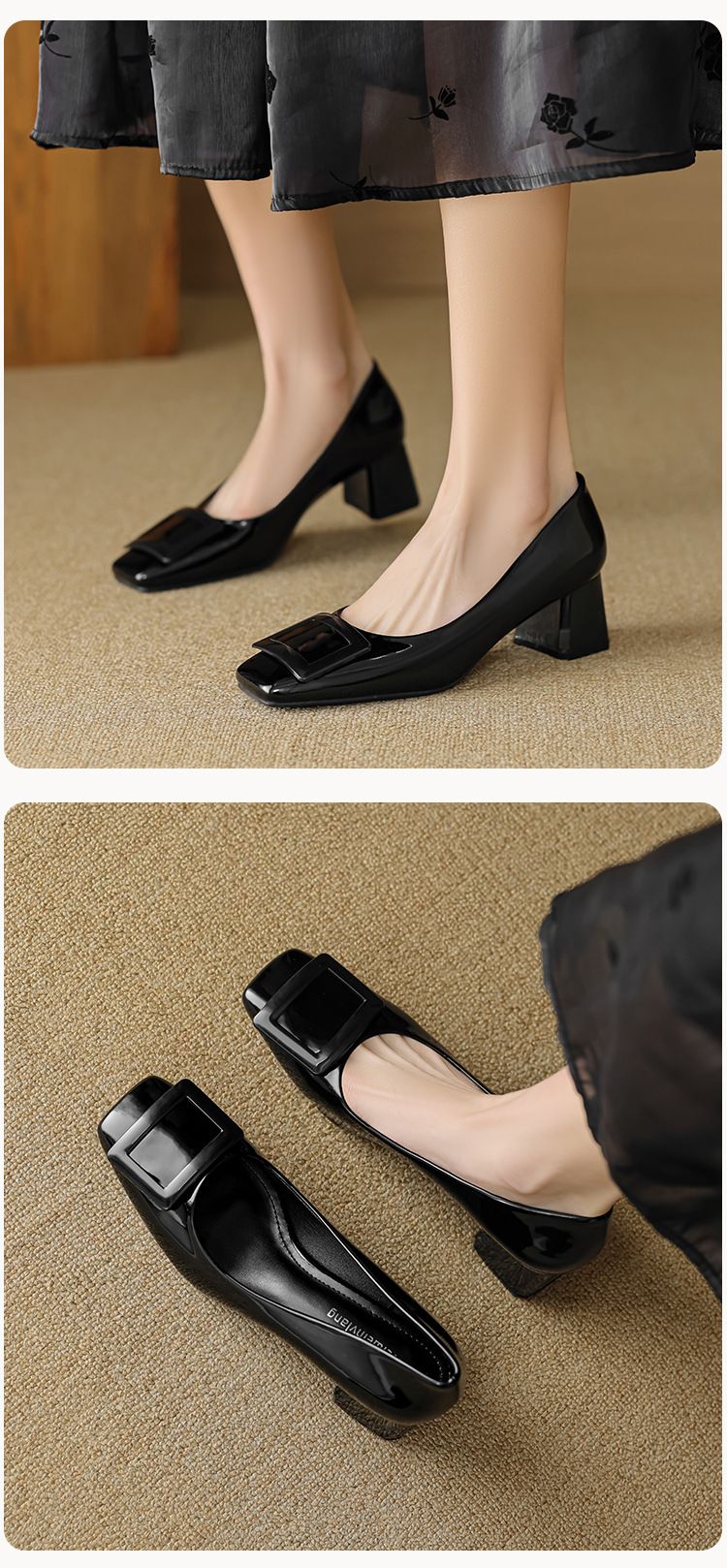 French High Heels Women's Head Pedal Work Shoes Light Mouth Temperament Commuter Shoes_voghion.com