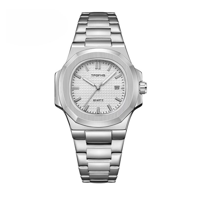 Wrist Watches For Men, Nautilus Stainless Steel Quartz Movement Date Pagani Design Men's Luminous Hands Casual Business Watches_voghion.com
