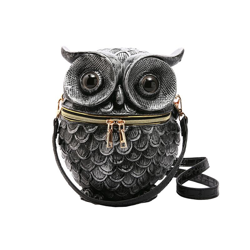 Textured Niche Crossbody For Women, Ins Style, Unique Handbag, Shoulder Bag, Owl-Shaped Embossed Box Bag_voghion.com