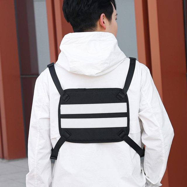 Moška taktična naprsna torba Modna ulična hip hop torba brez rokavov Torba za pas Rig Bag_voghion.com