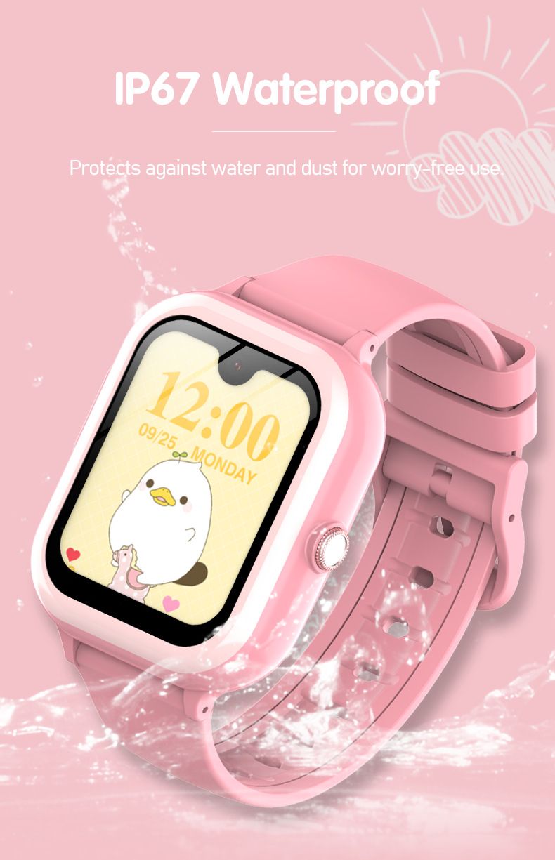 Smart Watch For Kids With GPS/WiFi/LBS Tracking, 1.78" HD Touchscreen, 30W Camera, Android-Compatible - Pink/Blue/Black_voghion.com