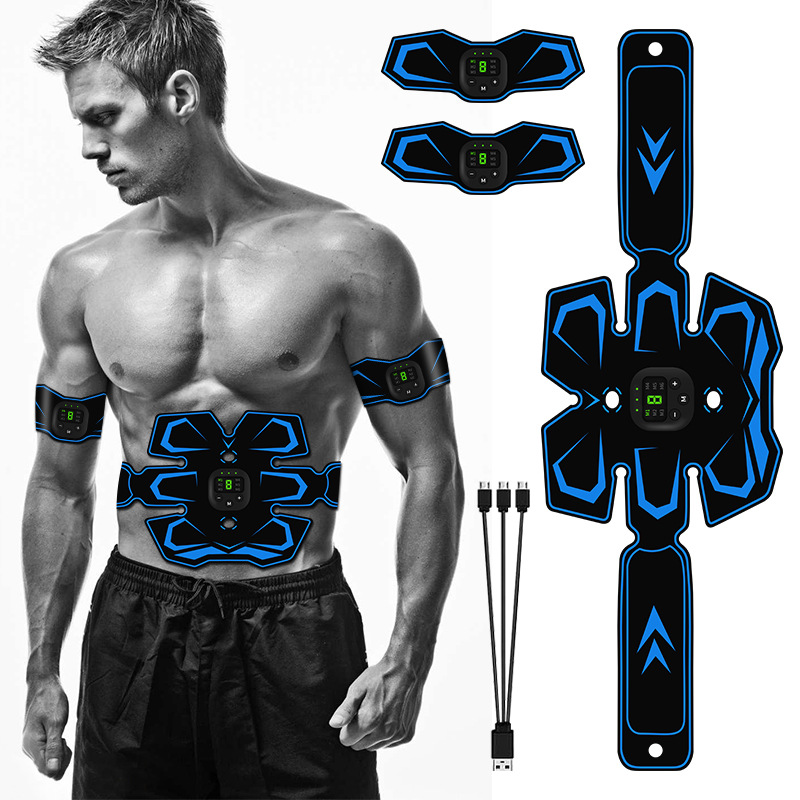 EMS Elektrischer intelligenter Muskelstimulator Fiess Trainer Bauchmuskeltraining Gewichtsverlust Aufkleber Körperabnehmen M 70% Rabatt_voghion.com