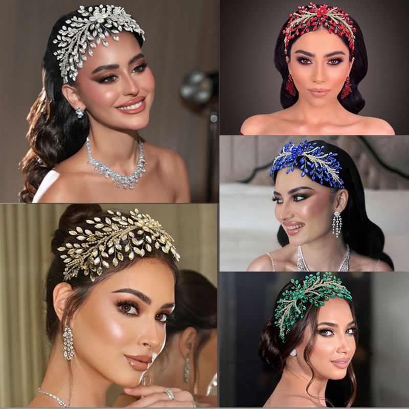 Fascia per capelli da sposa Fascia per capelli con strass fatta a mano Corona per capelli super lucida per feste di nozze Accessori per modellazione_voghion.com