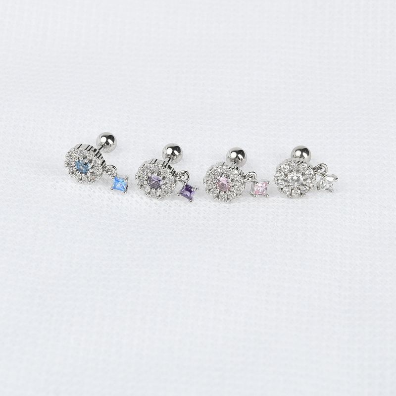 Produttori di chiodi per orecchio penetrante in acciaio inossidabile con zircone in acciaio inossidabile di vendita caldo transfrontaliero, faccia sottile, oro rosa, acciaio al titanio_voghion.com
