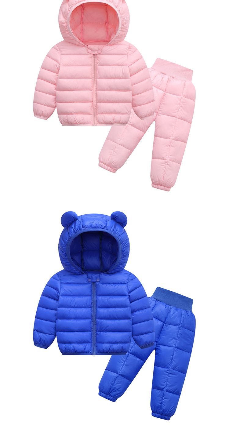 Kids Winter Jacket Set, Boys Girls Fleece-Lined Hooded Coat With Warm Polyester Fill, Toddler Outerwear For Cold Weather (80-120cm, 8 Colors)_voghion.com