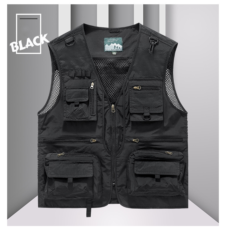 FGKKS Outdoor Leisure Vest For Men, New Breathable Outdoor Sports Coat With Multiple Pockets, High Quality Design, Leisure Vest For Men_voghion.com