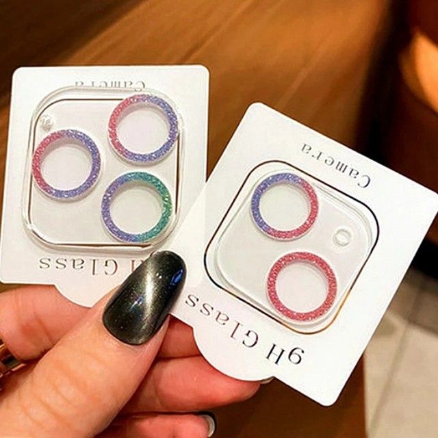 Sticlă transparentă transparentă cu sclipici pentru iPhone 13, 12 Mini, 13 Pro Max, capac spate cu lentilă transparentă_voghion.com