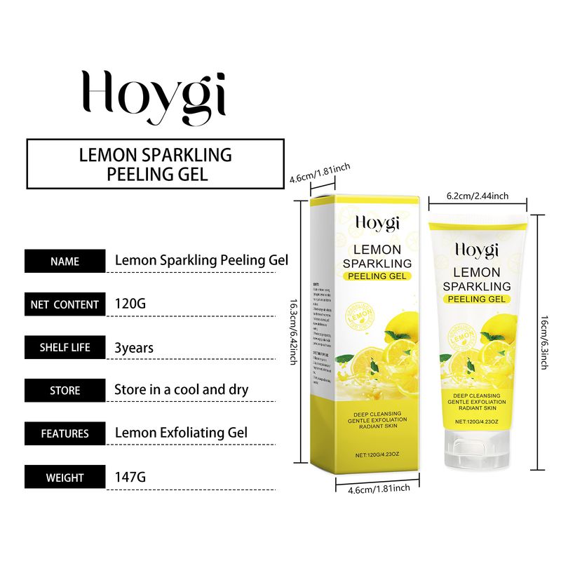 Hoygi Lemon Exfoliating Gel Gently Cleanses Face Body Skin Hydrating Moisturizing Refreshing Cleansing Gel_voghion.com
