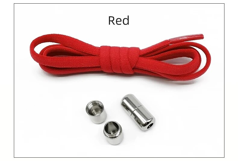 Elastic No Tie Shoelaces Semicircle For Kids and Adult Sneakers Shoelace Quick Lazy Metal Lock Laces Shoe Strings_voghion.com