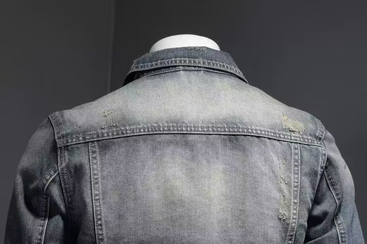 ActiveGo ActiveGo Giacca in denim retrò europea e americana 2023 taglie forti da uomo vestibilità slim casual personalità primavera autunno_voghion.com