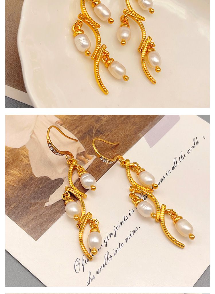 Orecchini e accessori con nappa in perle d'acqua dolce Wind Super Fairy con design squisito_voghion.com