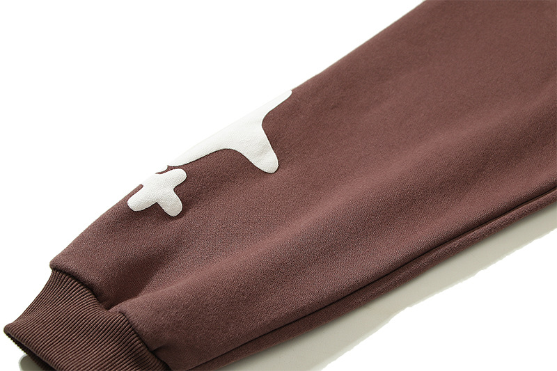 Herren Kapuzenpullover mit Buchstaben-Reißverschluss und lässigem lockeren Mantel_voghion.com