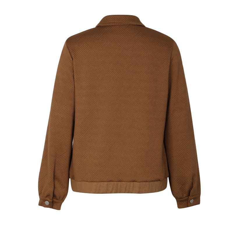 Women's Clothing lapel cardigan autumn new retro Maillard jacket coat_voghion.com