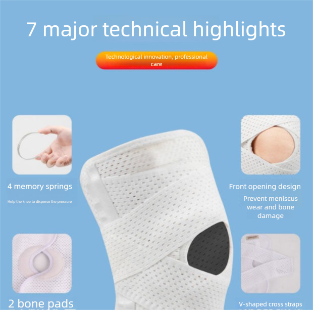 Japan Thin 8th Generation Breathable Adjustable Sports Running Basketball Pads Meniscus Knee Joint Patella Strap_voghion.com