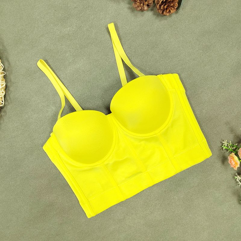Vêtements pour femmes, caraco grande taille sans sous-vêtements, hauts pour filles sexy, style court, nombril exposé, haut tube sexy en arête de poisson, couleur unie_voghion.com