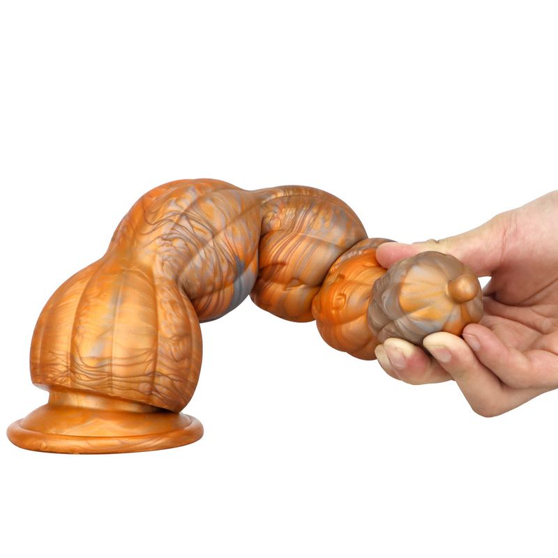 Dildo grande a forma di teschio di zucca, giocattolo sessuale per adulti, unisex, espansore anale manuale_voghion.com