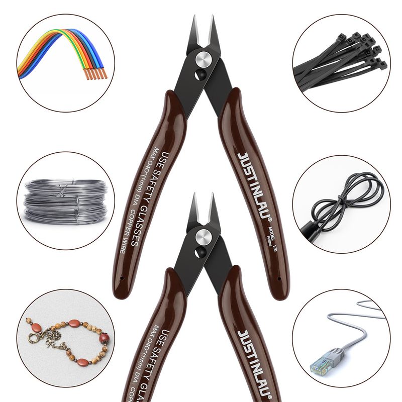 5 Stücke 170 Drahtschneider DIY Diagonal Seitenschneider Kabelzangen Rot Blau Zange Hand Mini Snips Flush Nipper Trimmer_voghion.com