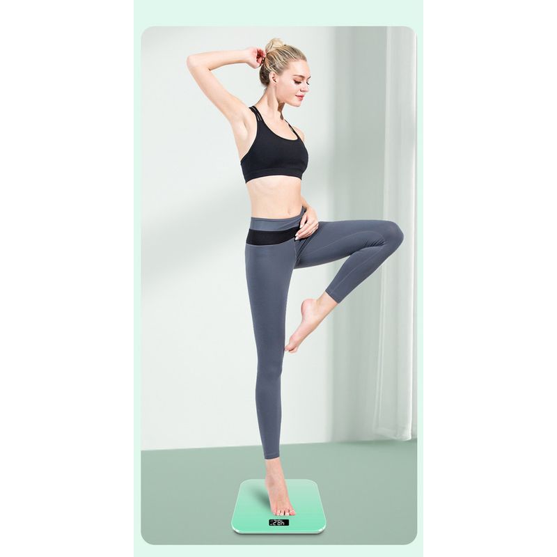 New Gradient Home Smart Electronic LCD Display Rechargeable Bluetooth Fat Body Scale Professional Weighing Weight Loss_voghion.com