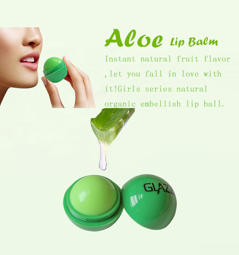 GLAZZI New Aloe Green Spherical Moisturizing Lippenstift Cute Freeze Lip Balm Makeup_voghion.com