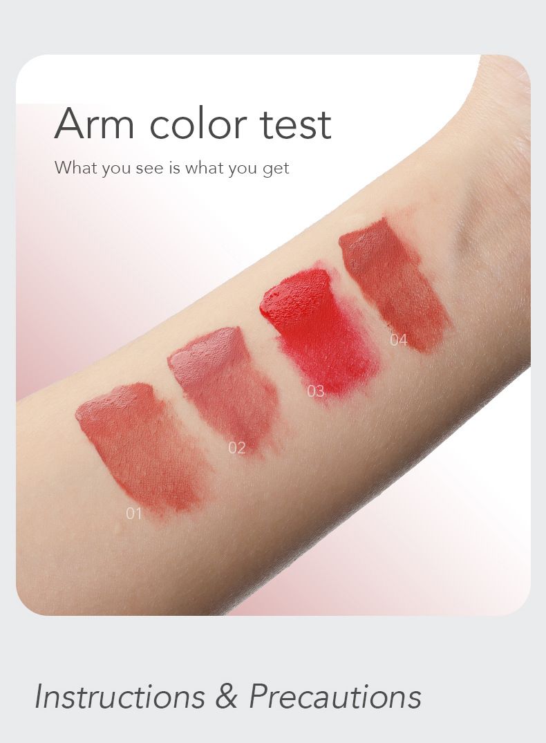 Brillo de labios mate aterciopelado: barra de labios cuadrada resistente a las manchas y con 12 horas de duración, en rojo intenso._voghion.com