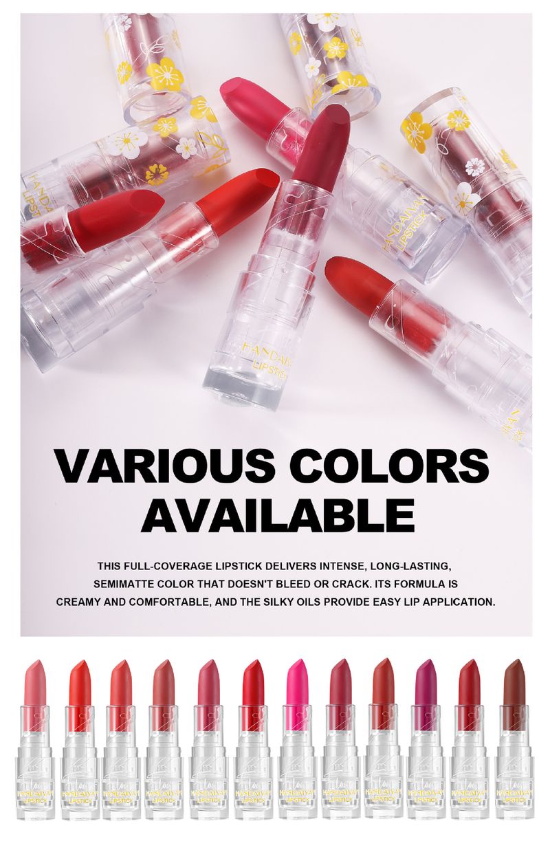 HANDAIYAN 12 - Color Velvet Matte Lipstick Set - Long - Lasting, Moisturizing & Non - Fading, Matte Finish Lipstick For Vivid Lip Makeup_voghion.com