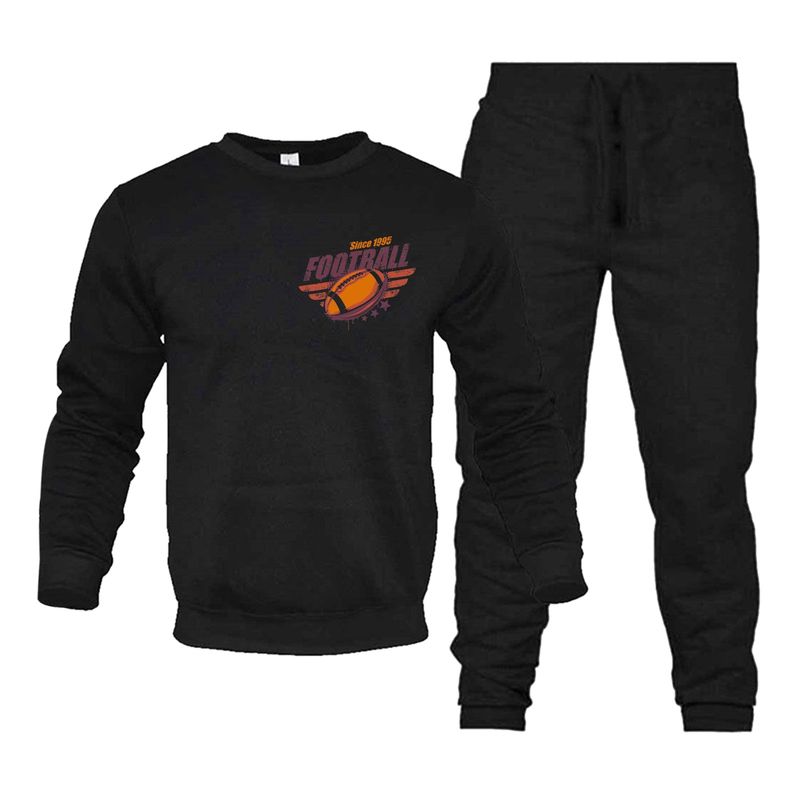 Neues lässiges Rundhals-Kapuzenpullover und Hose, modisches Jogging-Sportswear-Set für Herren_voghion.com