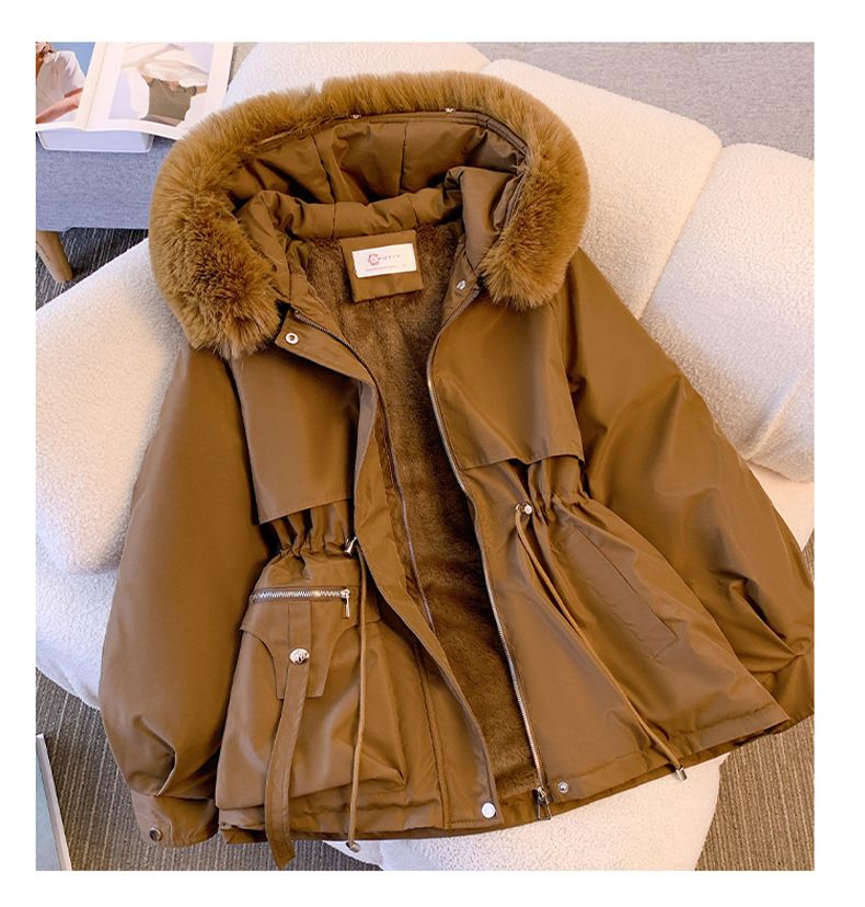 Women's Clothing winter new Korean style fashion Warm jacket cotton jacket thickened plus velvet large size warm coat_voghion.com