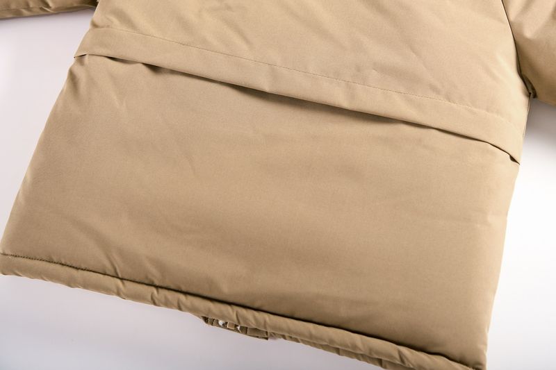Winterjacke mit Fleecefutter für Jungen – Dicker, isolierter Mantel mit abnehmbarer Kapuze (Schwarz/Khaki)_voghion.com
