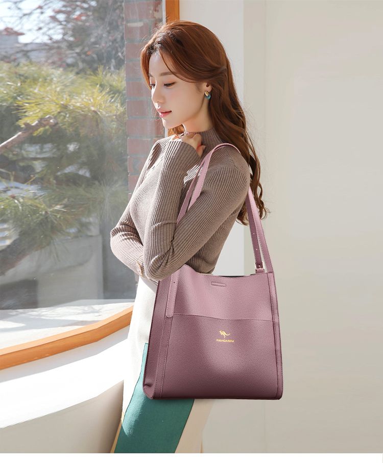 2024 New Leather Bucket Shoulder Women Purses Fashion Underarm satchel Messenger Bag For Shopping Large Capacity Tote_voghion.com