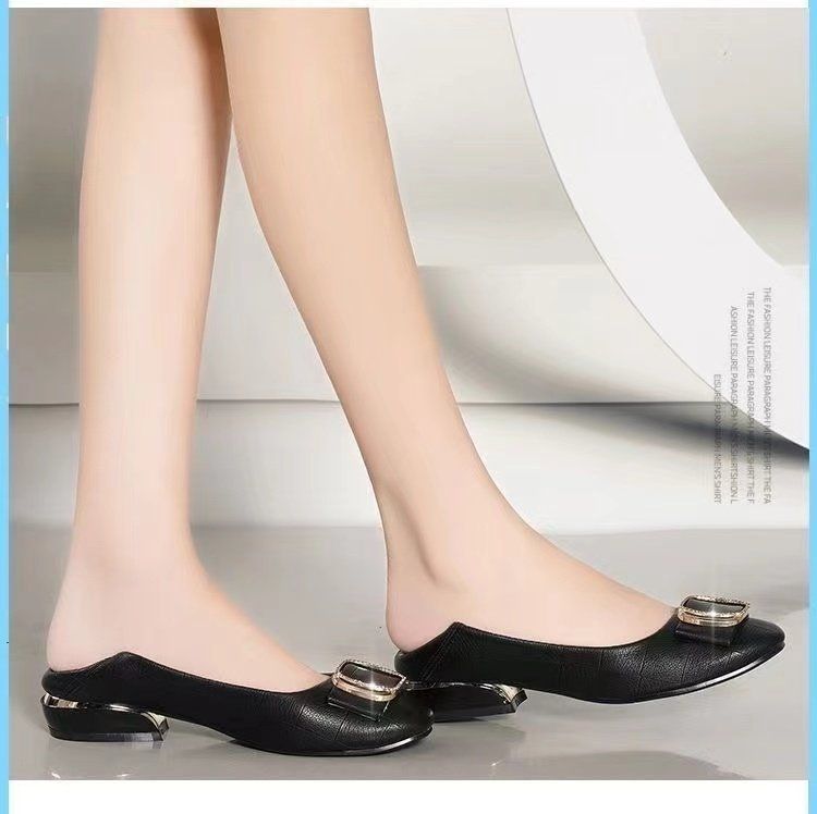 Weiche Leder-Einzelschuhe für Damen, Saisonarbeit, kleine Lederschuhe, lässige Loafer mit weicher Sohle, Mutterschuhe für Damen_voghion.com