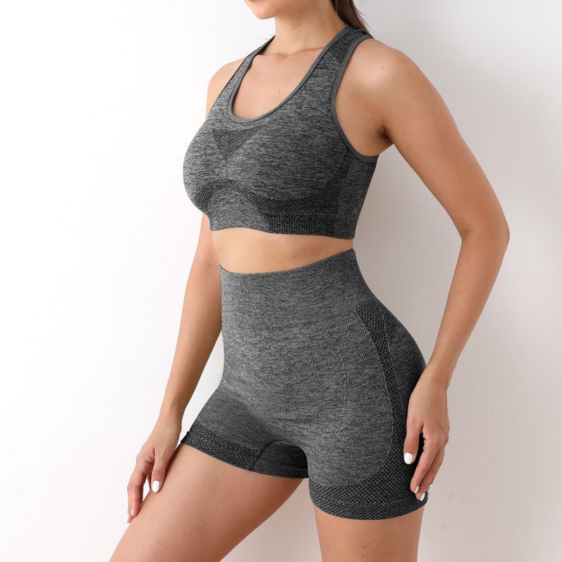 Cross-Border Fitness Quality Version Sports Set Tummy Control Breathable Elastic Hip-Lifting Peach Quick-Dry Yoga Pants_voghion.com