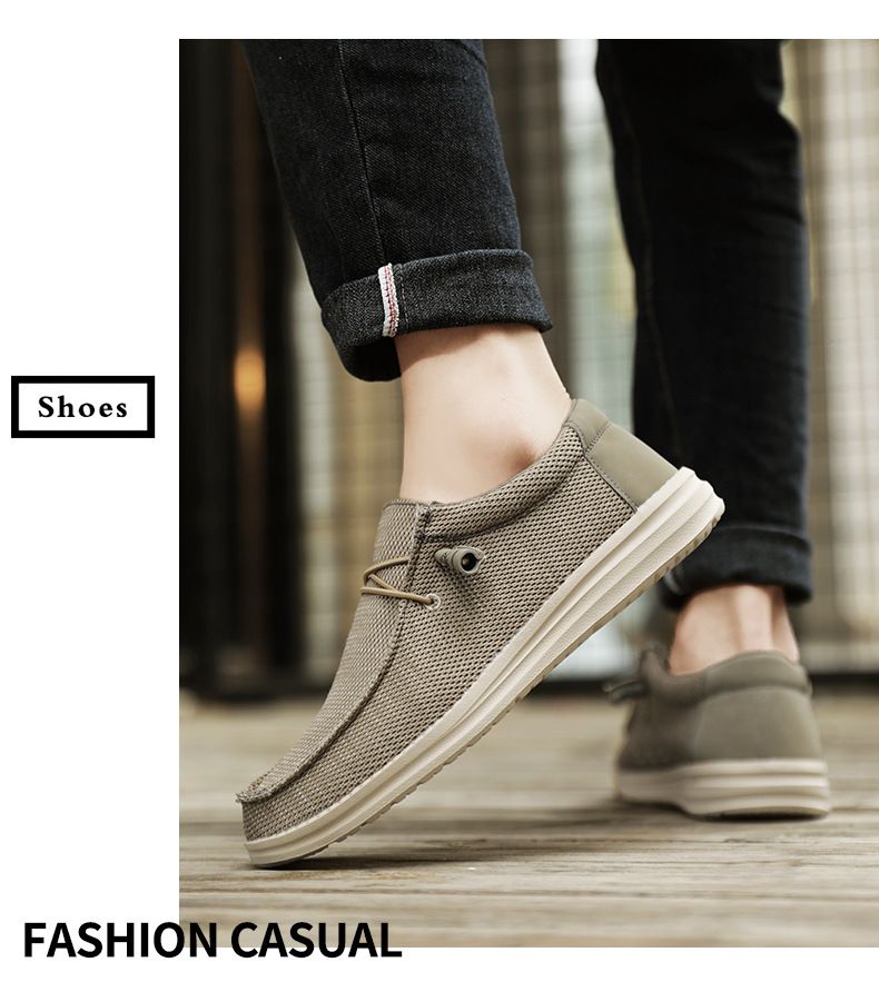 Fly-knit Freizeitschuhe Herren leichte Halbschuhe Slip-On Flats_voghion.com