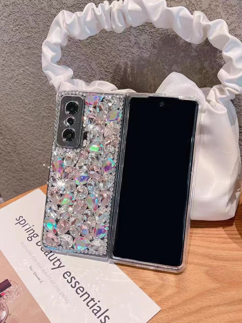 For Samsung Galaxy Z Fold 3 4 5 6 Luxury Cute Fashion Bling Rhinestone Diamond Phone Case Cover_voghion.com