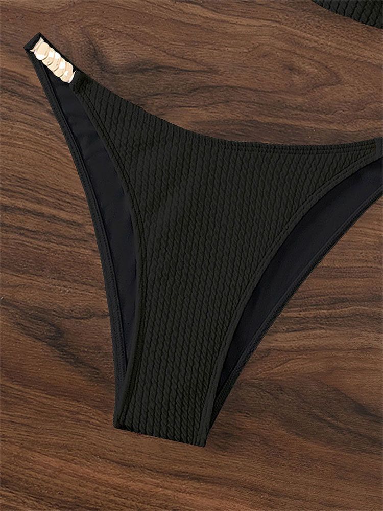 Îmbrăcăminte pentru femei, culoare solidă, cu blat tubular, bikini pentru plajă, triunghi, divizat, costum de baie pentru izvoare termale_voghion.com