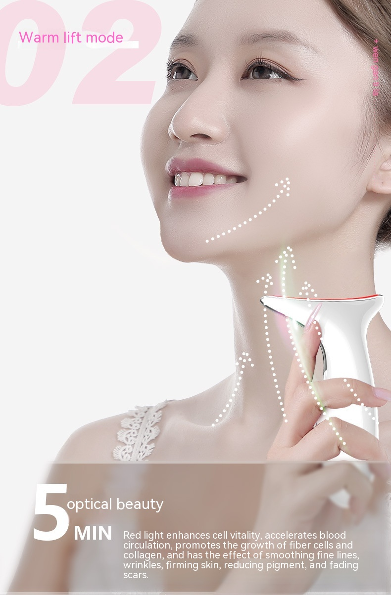 Neck lighting lines, lifting, tightening, anti wrinkle mass, false color light and adjustment instrument for_voghion.com