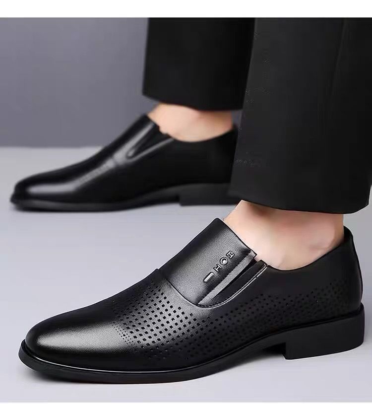 Euro Step 2025 Herren Business Casual Leder Unsichtbare 6cm Spitze Slip-On Weiß Schuhe zur Erhöhung der Körpergröße 9609_voghion.com