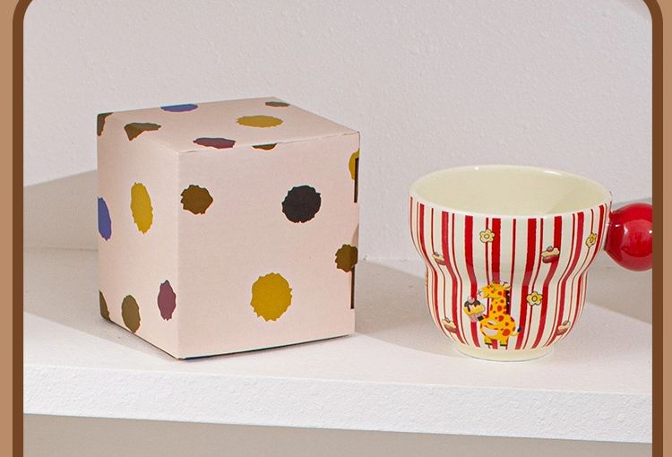 Handheld Coffee Cup, Ceramic Mug For Women With High Looks And Handle, Water Cup For Home Use, Especially Beautiful Latte Cup_voghion.com