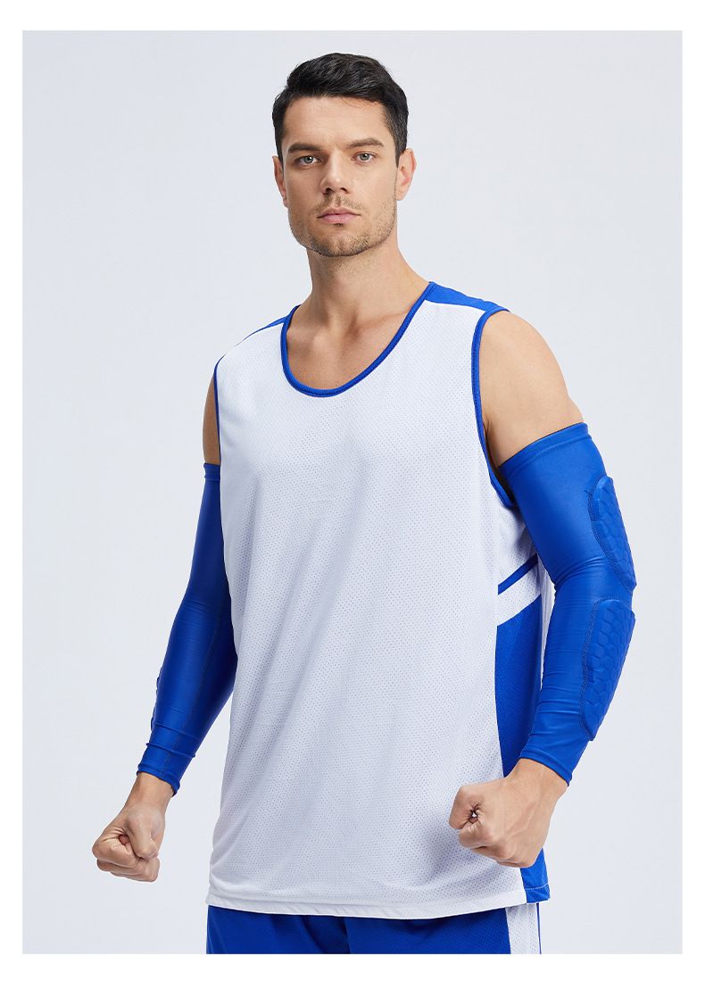 Waben-Basketball-Antikollisions-Armschutz, Lycra, verlängerter Druck-Torwart-Ellenbogenschutz, Fußball, Bergsteigen, Rugby-Ellenbogenschützer_voghion.com