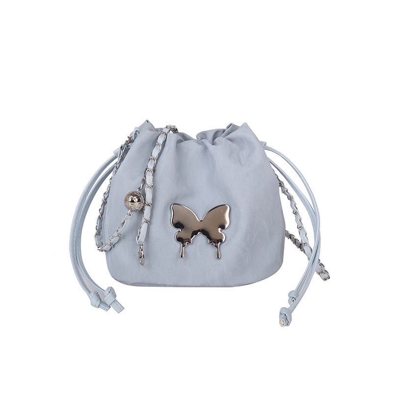 Borsa a tracolla di alta qualità per donna, modello estivo 2025, con fiocco, a secchiello e tracolla a nicchia_voghion.com