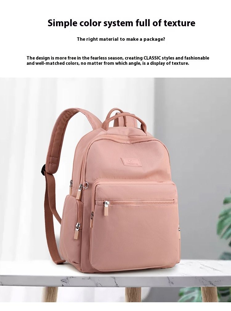 Backpack for Men and Women with Large Capacity Anti Splash Nylon Backpack for Travel Leisure and Fashion Can Be Fitted with A Suitcase Backpack_voghion.com