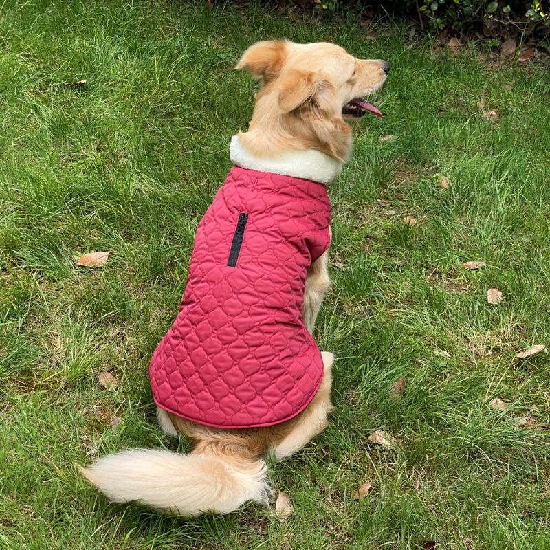 Pocket new pet clothes autumn and winter dog clothes vest cotton coat double sided wearable dog clothes coat clothing_voghion.com