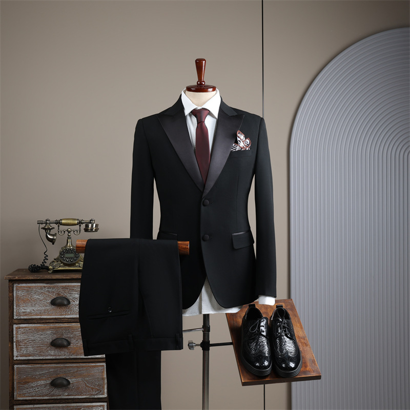 CT 2025 Groom Wedding Best Man Group Business Slim Fit Suit Set Host Men's Wear_voghion.com