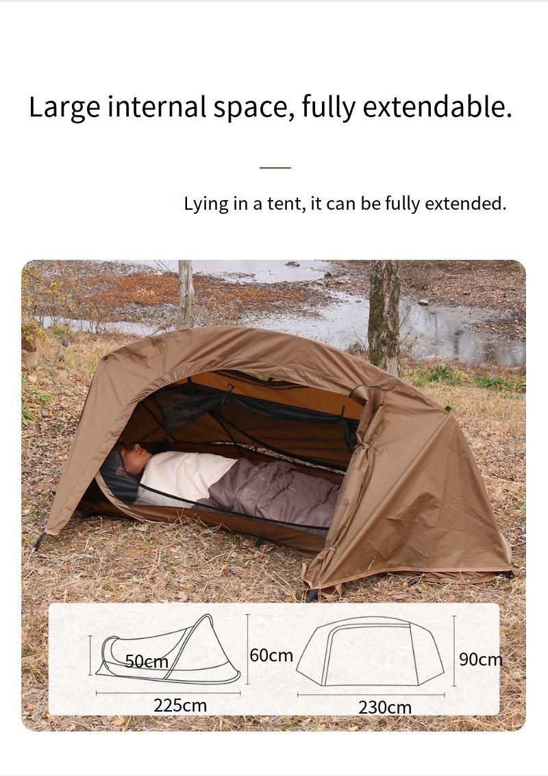 Tenda tattica individuale anti-zanzara per campeggio all'aperto, da campeggio, per escursionismo, per una sola persona, con apertura rapida._voghion.com