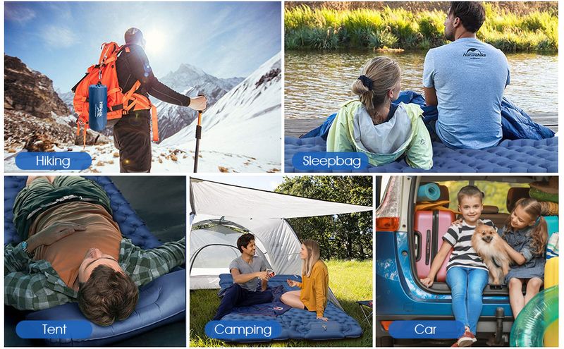 HiiPeak Sleeping Pad for Camping- Ultralight Inflatable Sleeping Mat with Built-in Foot Pump & Pillow,_voghion.com