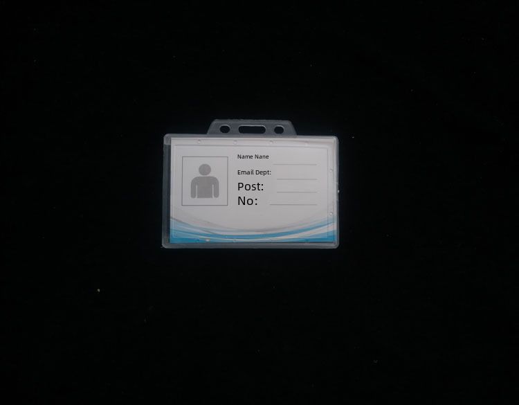 Flexible PP plastic breastplate shell horizontal plastic employee label cover non-fragile card easy to print_voghion.com