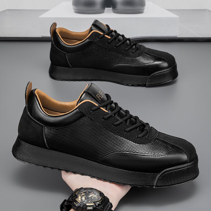 Retro Fashion Brown Men's Low Sneakers Big Size 45 Breathable Flat Shoes Trainers Men Lace-up Casual Sneakers Zapatillas Hombre_voghion.com