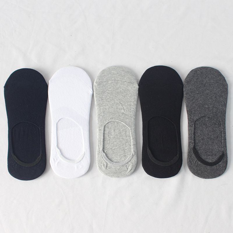 Invisible socks for men Solid color light mouth cotton garter with silicone non-slip boat socks Thin socks for men and women summer_voghion.com