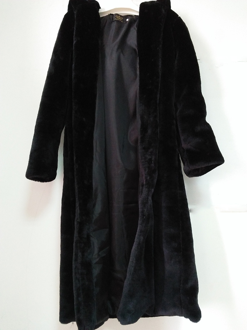 Dame imitert pels frakk dame frakk oversized varm frakk frakk med lue_voghion.com